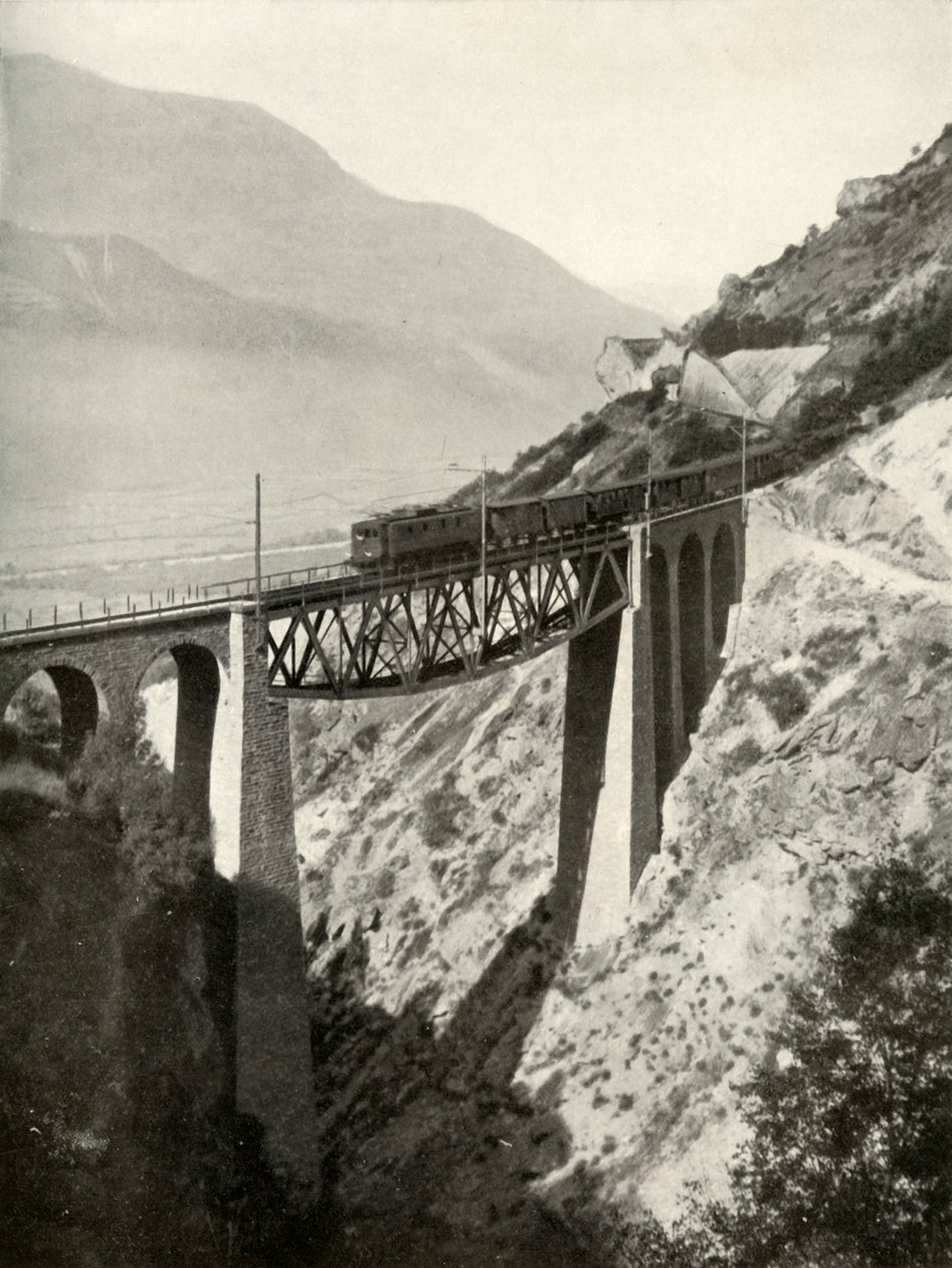 جسر Baltschieder على خط Lotschberg الرئيسي ... ، 1935-1936. بواسطة غير معروف