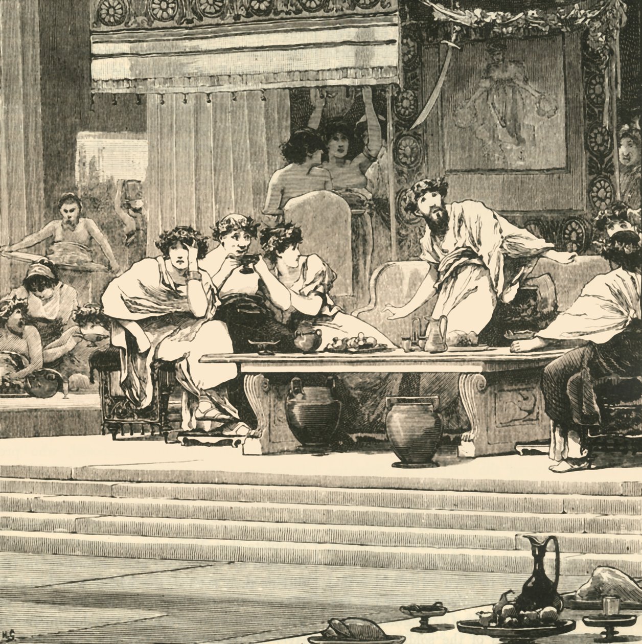 مأدبة ديموقليس ، 1890. بواسطة غير معروف