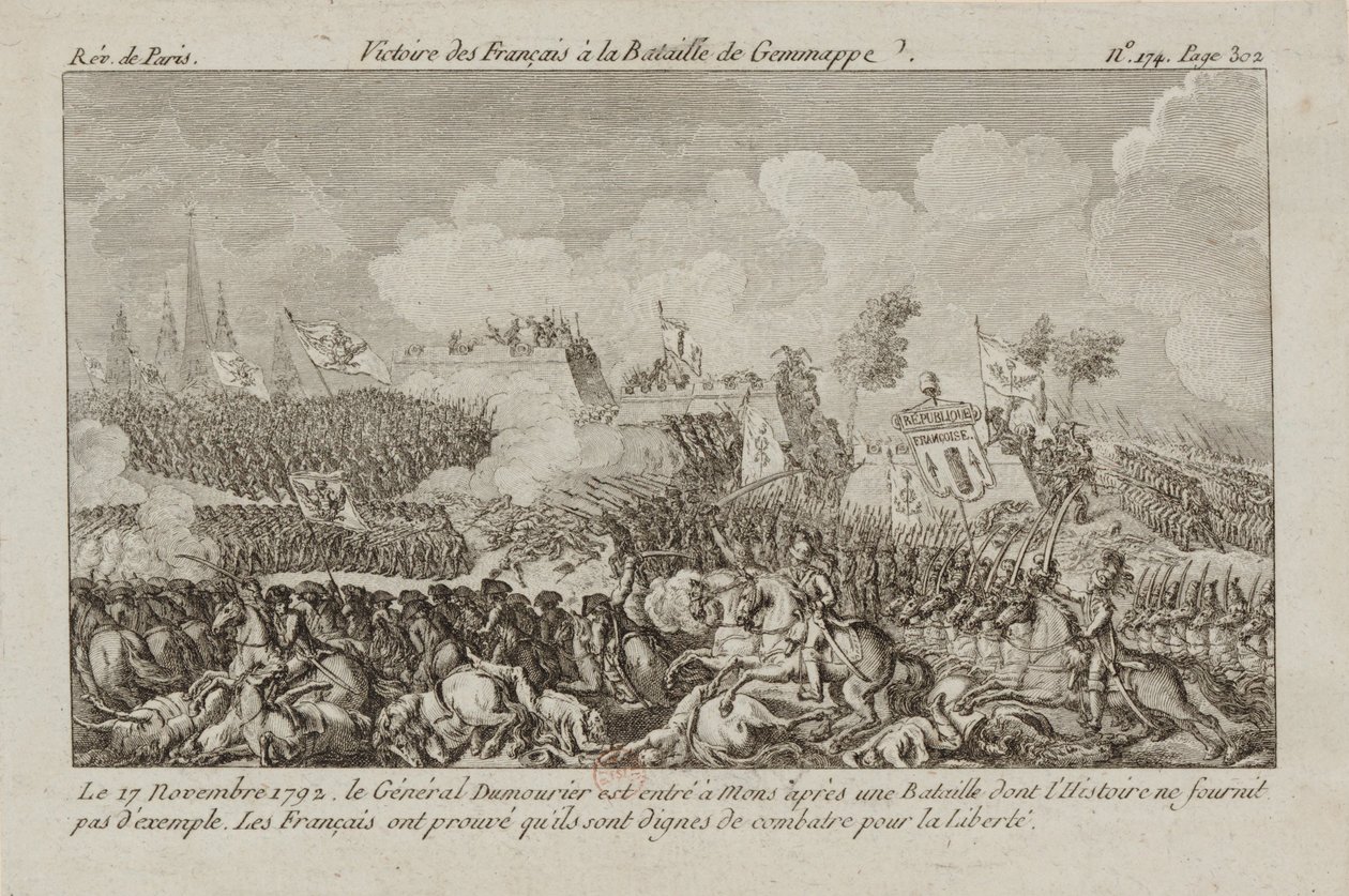 معركة Jemappes 1792. بواسطة غير معروف