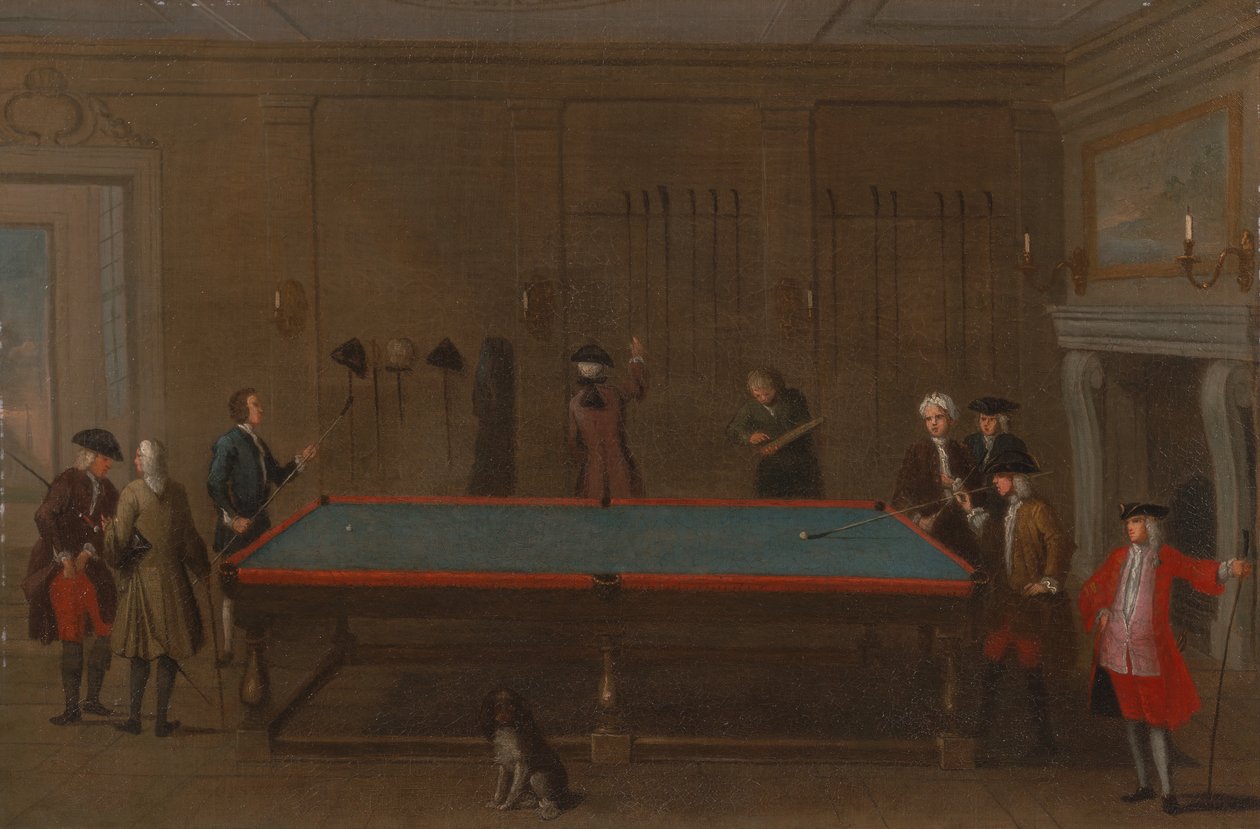 غرفة البلياردو ، كاليفورنيا. 1725. بواسطة غير معروف