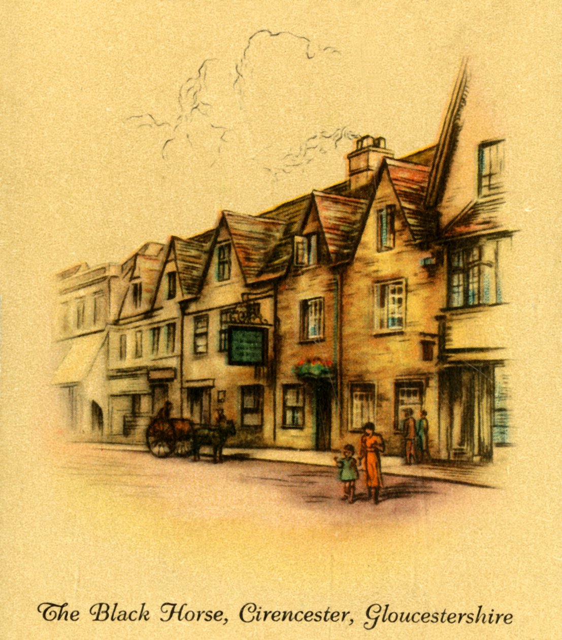 The Black Horse ، Cirencester ، جلوسيسترشاير ، 1936. بواسطة غير معروف