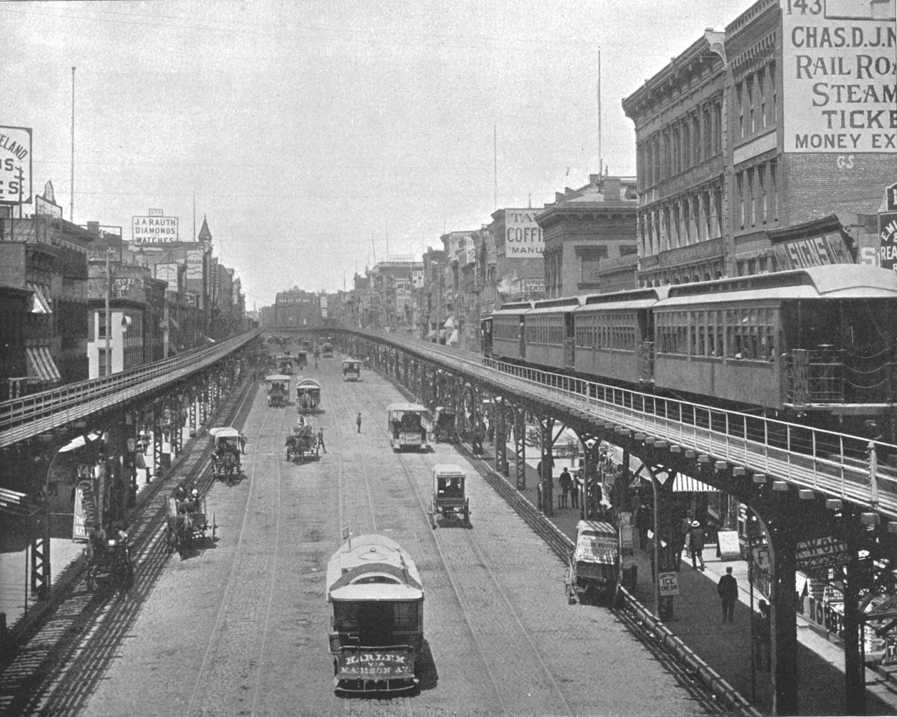 The Bowery ، باتجاه الشمال ، نيويورك ، الولايات المتحدة ، c1900. بواسطة غير معروف