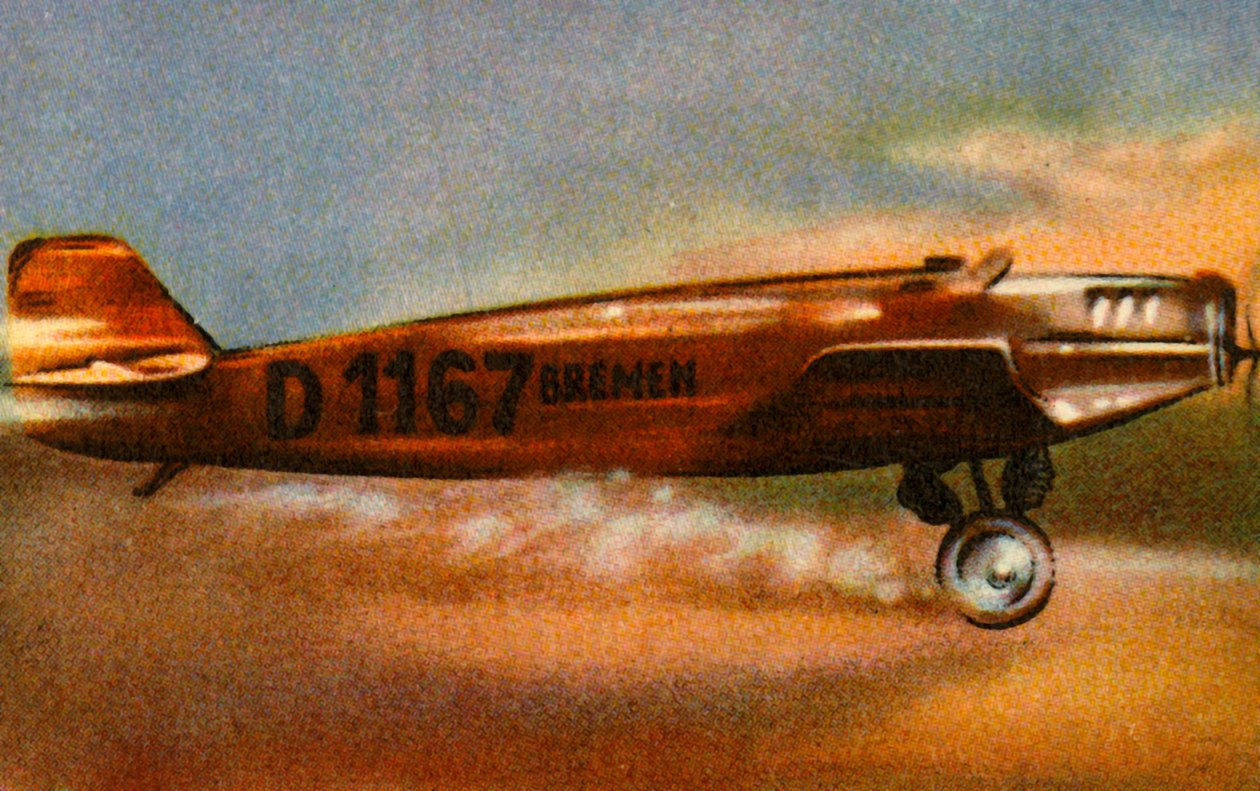 The Bremen Junkers W 33 تغادر مطار بالدونيل ، أيرلندا ، 12 أبريل 1928 ، 1932. بواسطة غير معروف