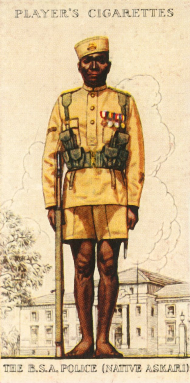 الشرطة البريطانية جنوب أفريقيا الأصلية Askari ، 1936. بواسطة غير معروف
