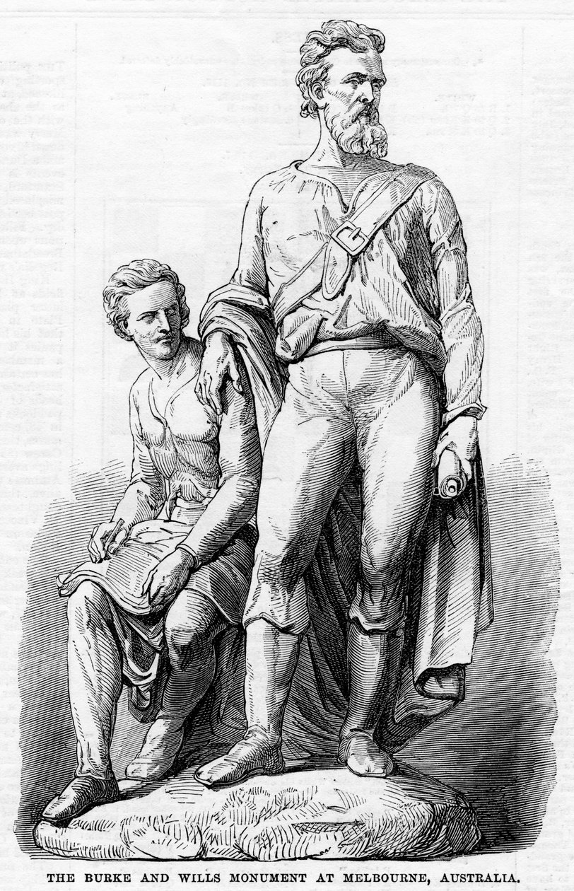 نصب بيرك وويلز في ملبورن ، أستراليا ، 1865 بواسطة غير معروف