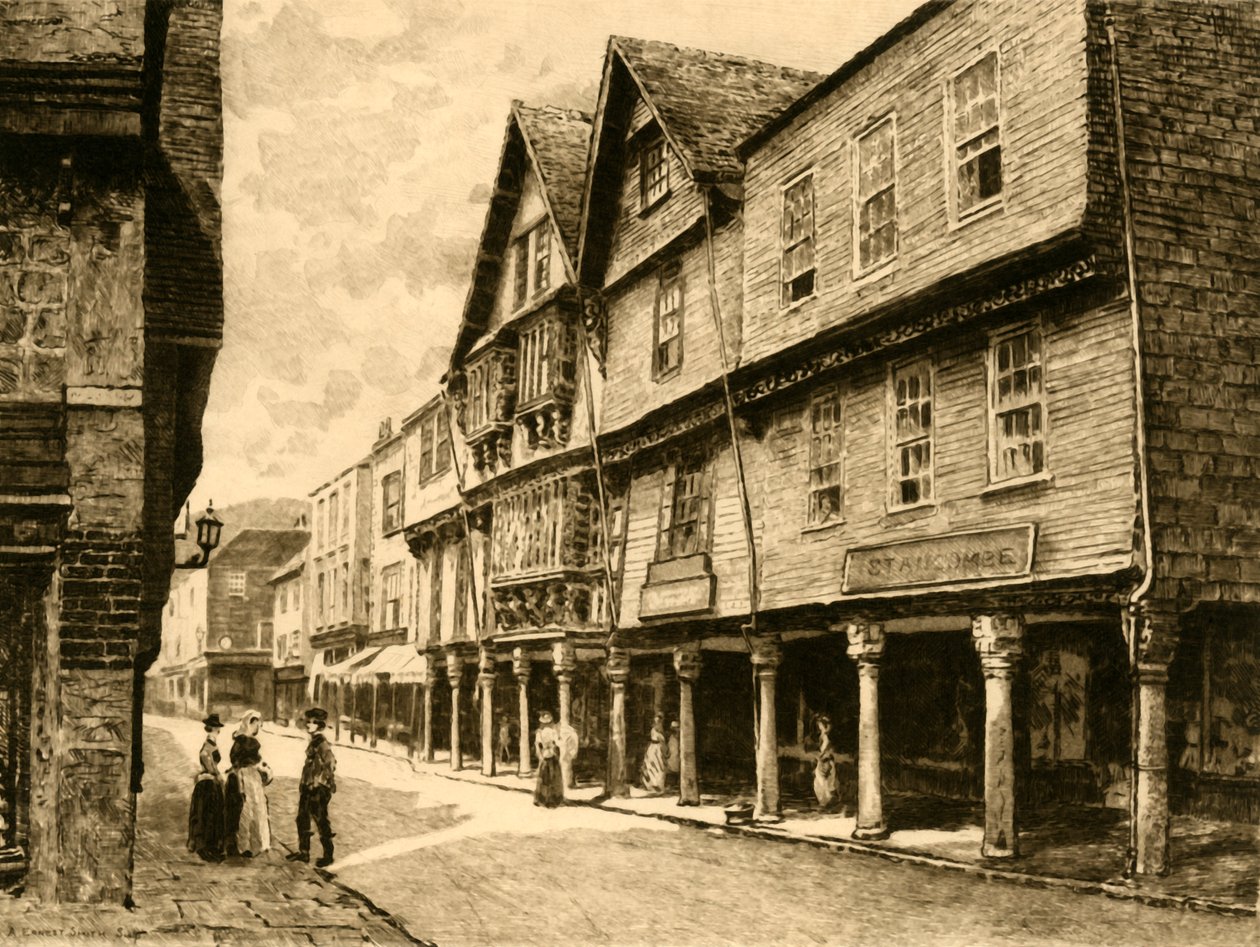 The Butterwalk ، دارتموث ، 1898. بواسطة غير معروف