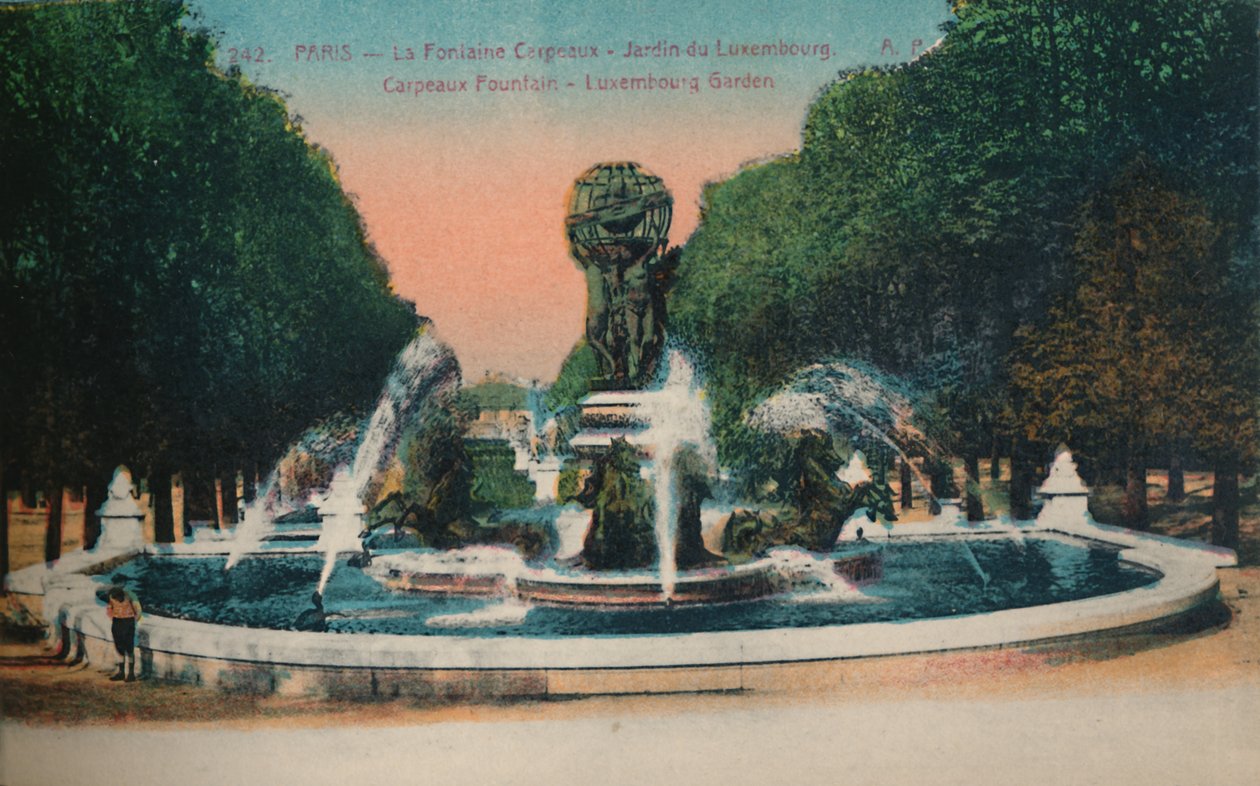 نافورة Carpeaux - Jardin du Luxembourg ، باريس ، c1920 بواسطة غير معروف