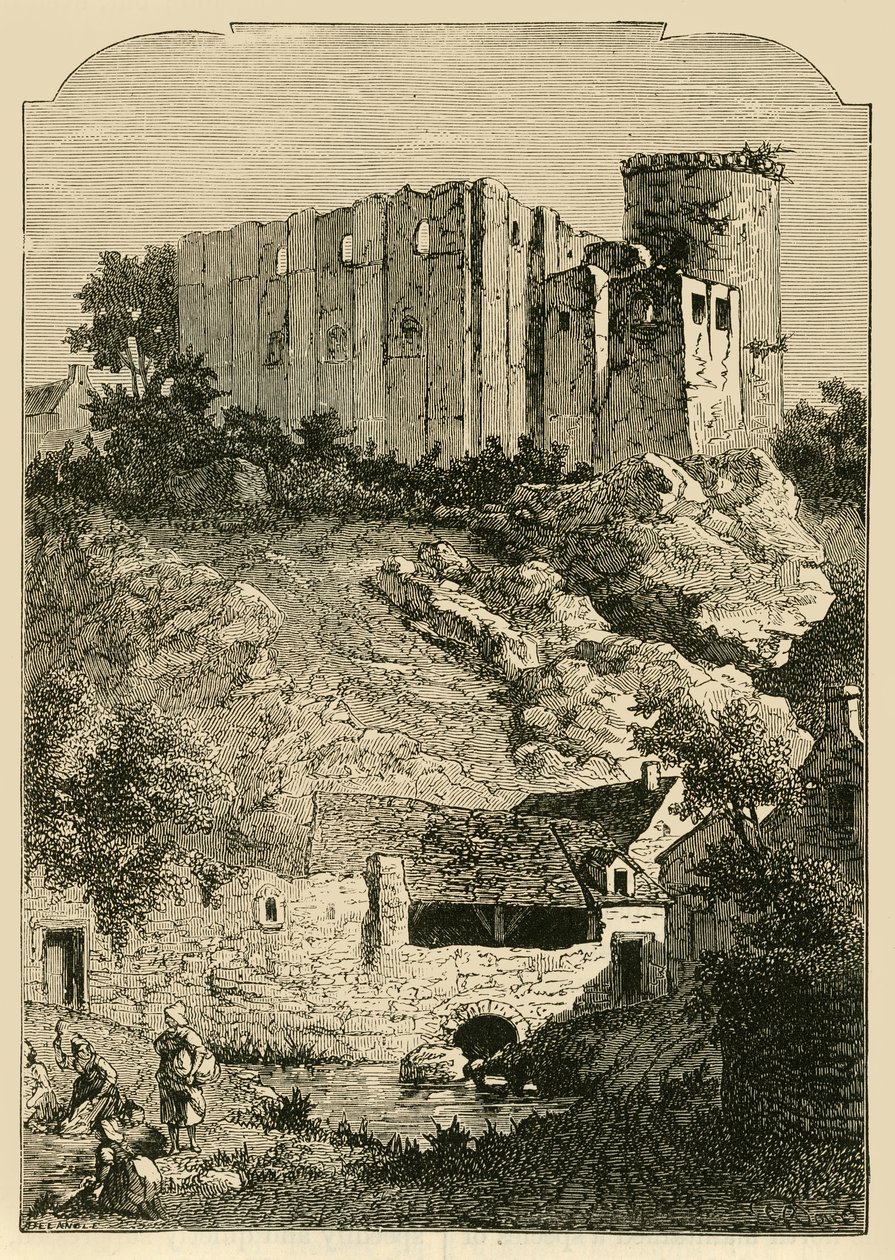 قلعة فلايس ونافورة أرليت ، 1890. بواسطة غير معروف
