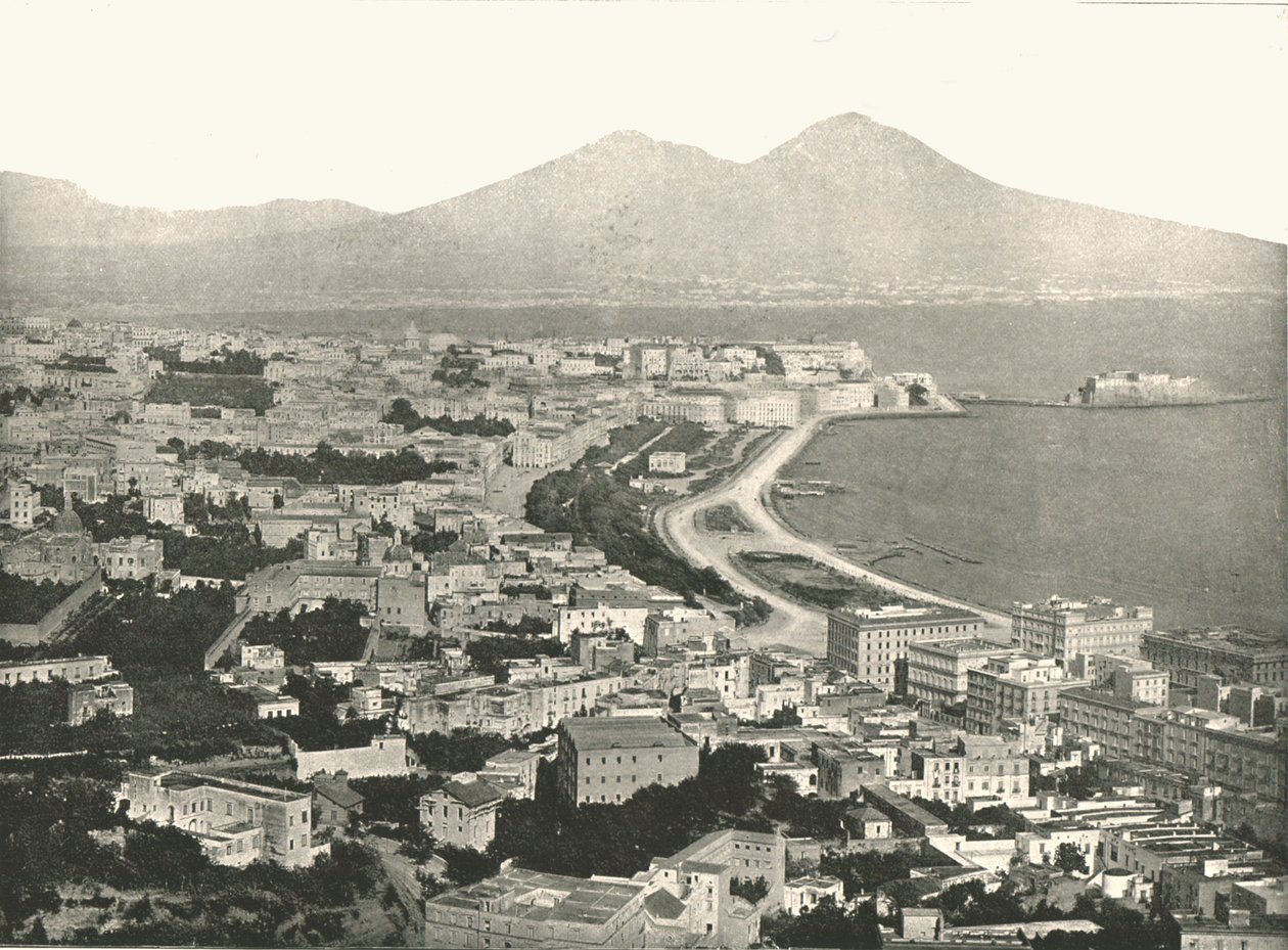 المدينة ، خليج و Vesuvius ، نابولي ، إيطاليا ، 1895. بواسطة غير معروف