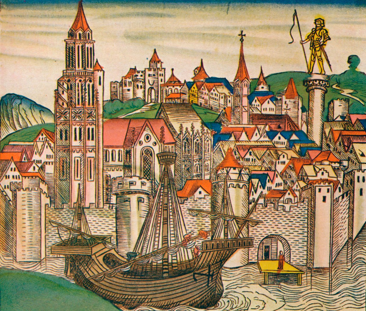 مدينة تريفيزو مع Carrack ، 1493 بواسطة غير معروف
