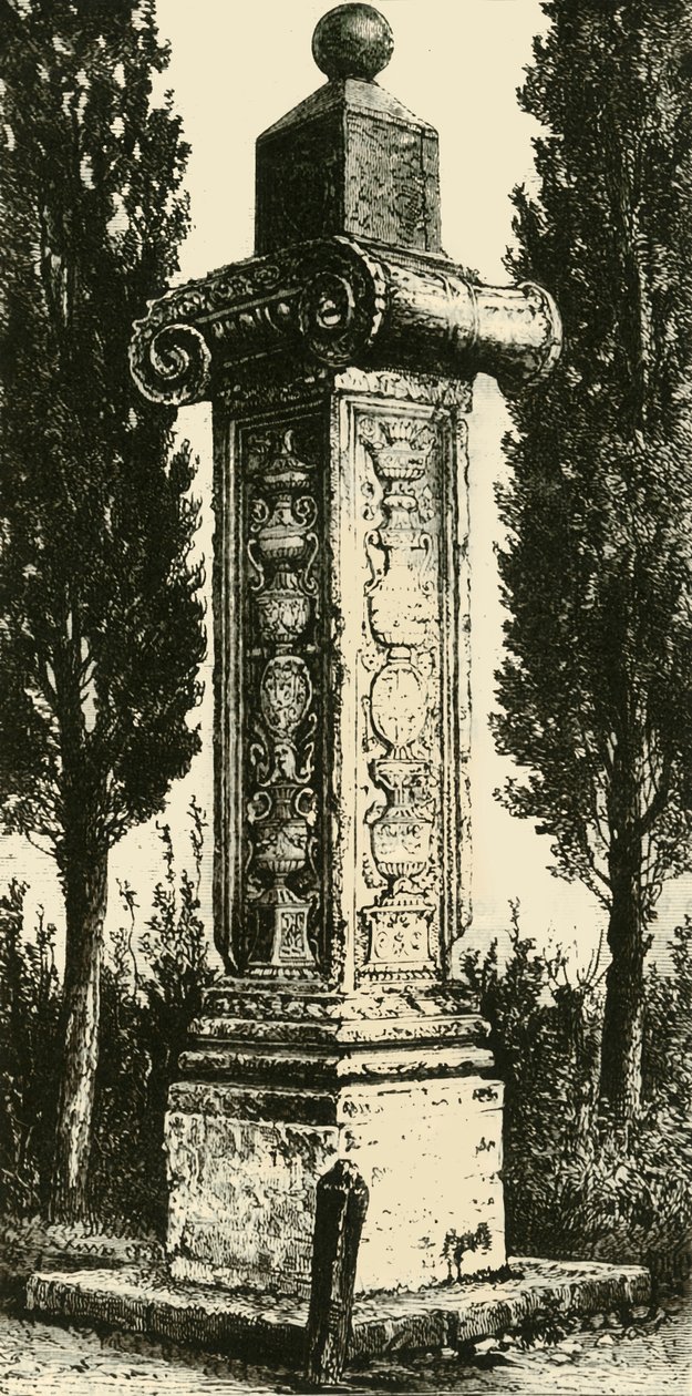 عمود الفرنسي ، رافينا ، نصب في ذاكرة غاستون دي فويكس ، 1890. بواسطة غير معروف