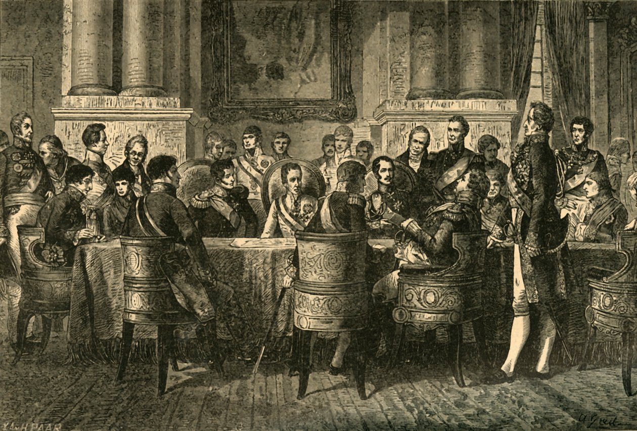 مؤتمر فيينا ، النمسا ، 1814-1815 c1890. بواسطة غير معروف