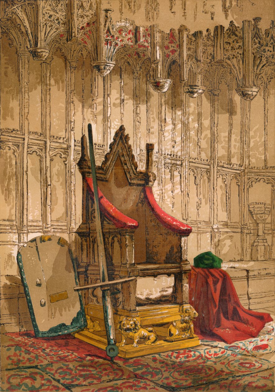 كرسي التتويج ، c1845 ، 1864 بواسطة غير معروف