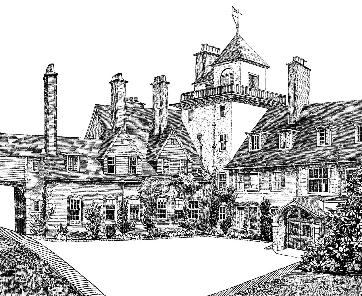 The Court Yard ، Standen ، East Grinstead ، 1900 بواسطة غير معروف
