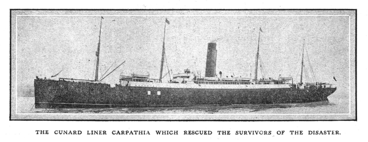 خط كونارد كارباثيا الذي أنقذ الناجين من الكارثة ، 20 أبريل 1912. بواسطة غير معروف