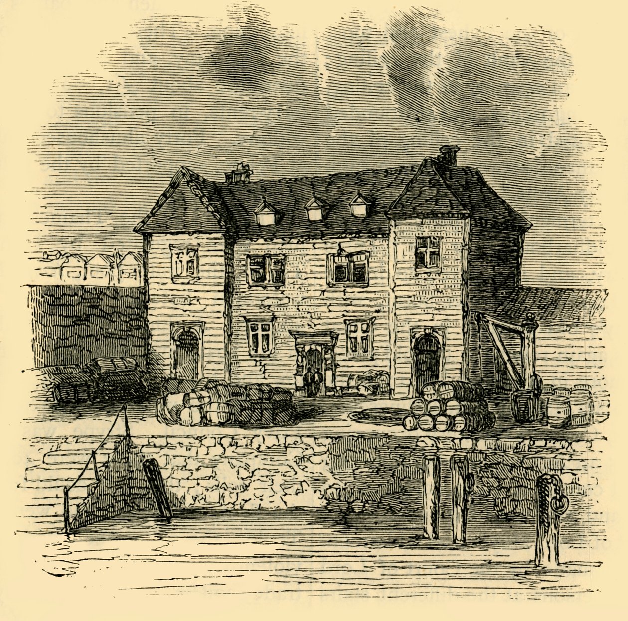 The Custom House - Time of Elizabeth ، c1872. بواسطة غير معروف