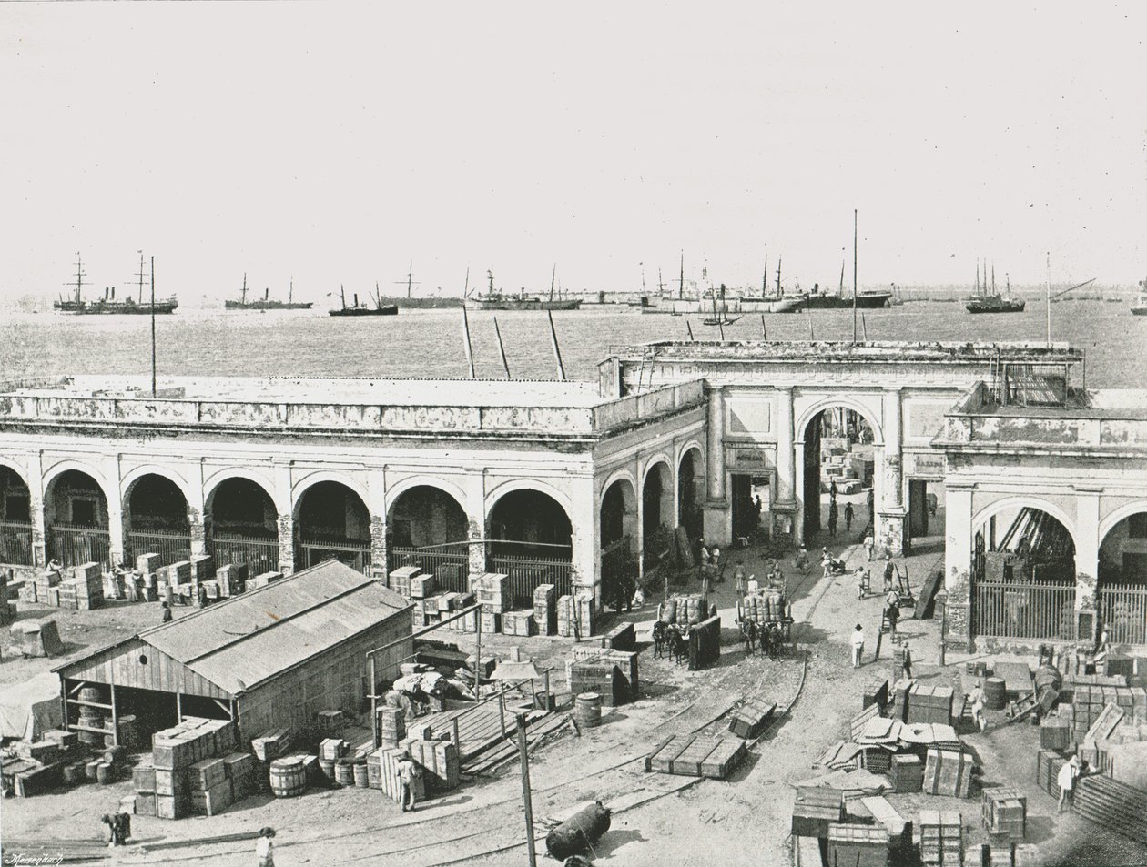 The Custom House ، فيراكروز ، المكسيك ، 1895. بواسطة غير معروف