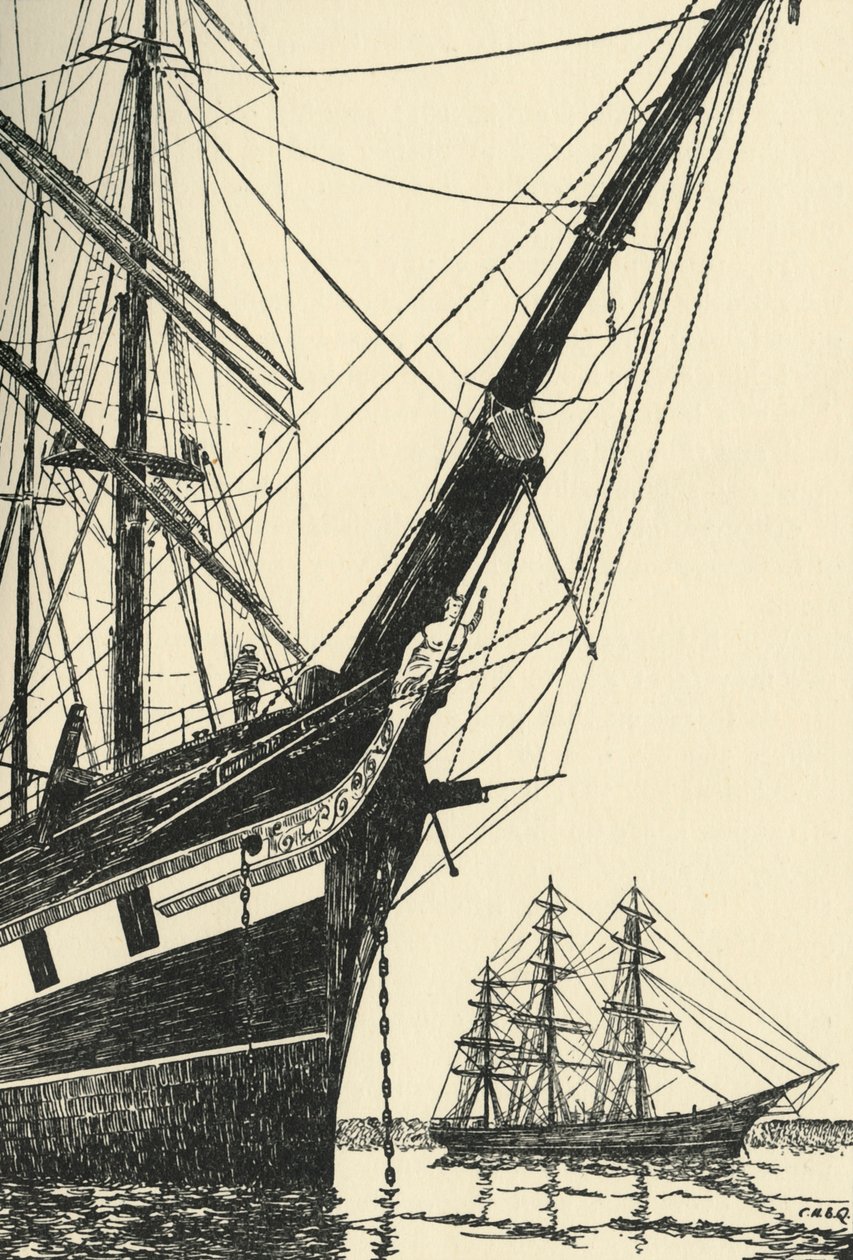 The Cutty Sark 1869 ، في ميناء فالماوث ، 1938 بواسطة غير معروف