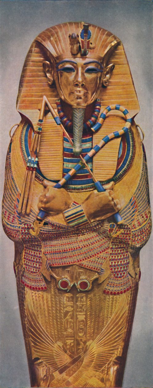 التابوت الذهبي للفرعون الميت ، c1935 بواسطة غير معروف