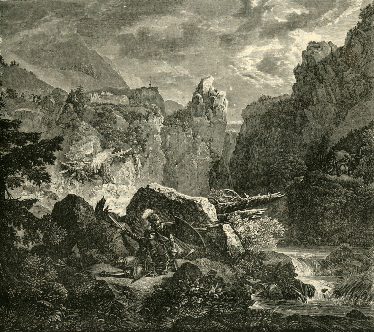 وفاة رولاند في Roncesvalles ، 778AD ، 1890. بواسطة غير معروف