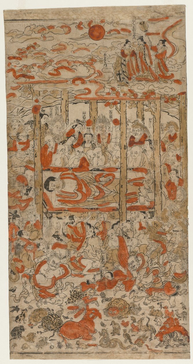 وفاة بوذا ، ج. 1710s. بواسطة غير معروف