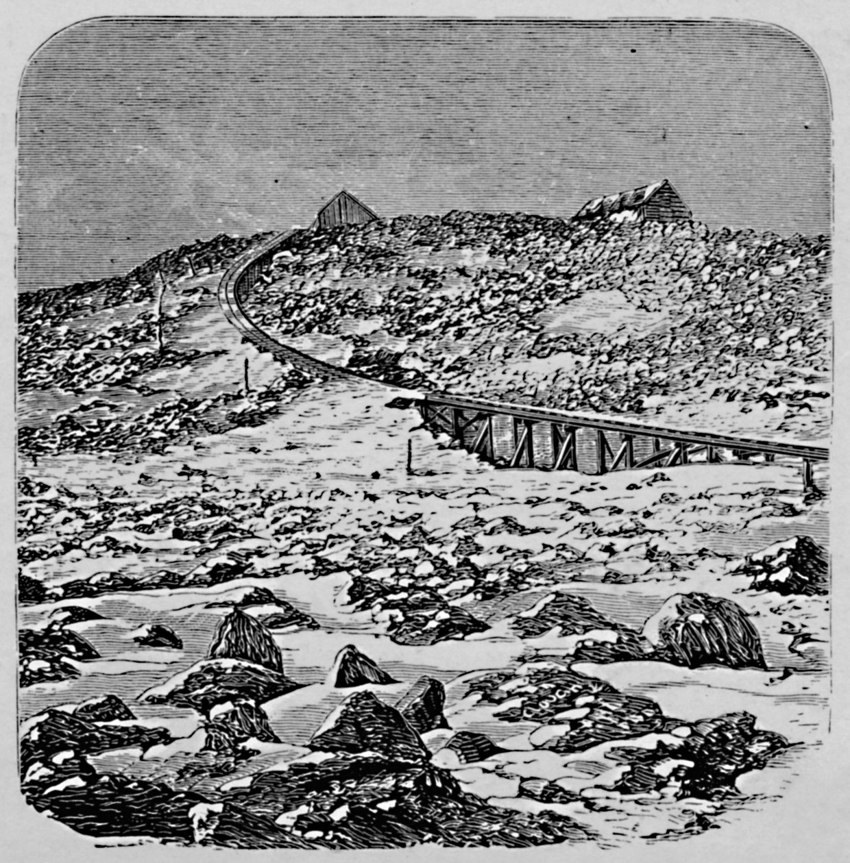 المستودع وقمة البيت ، جبل واشنطن ، 1883 بواسطة غير معروف