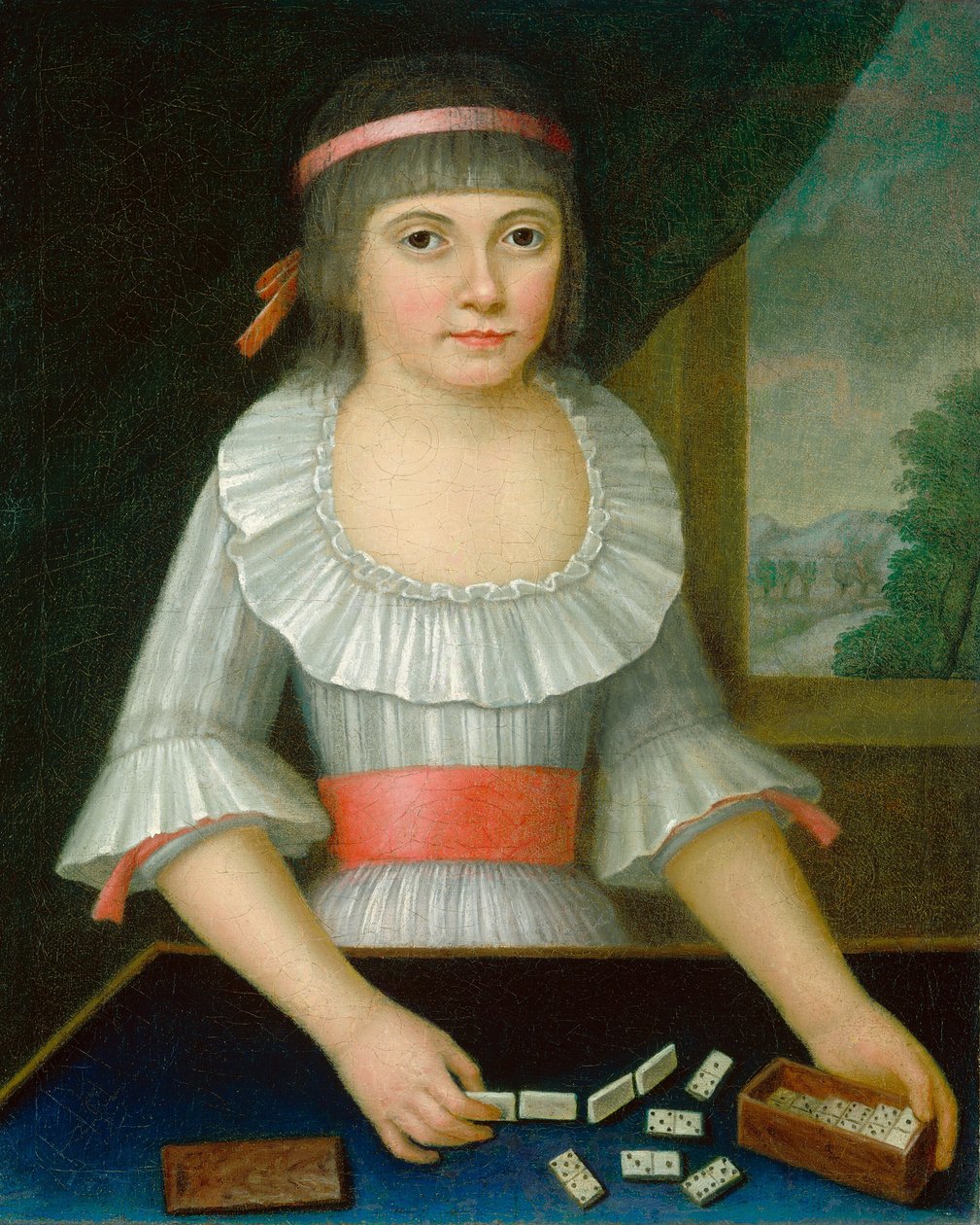فتاة الدومينو ، ج. 1790. بواسطة غير معروف