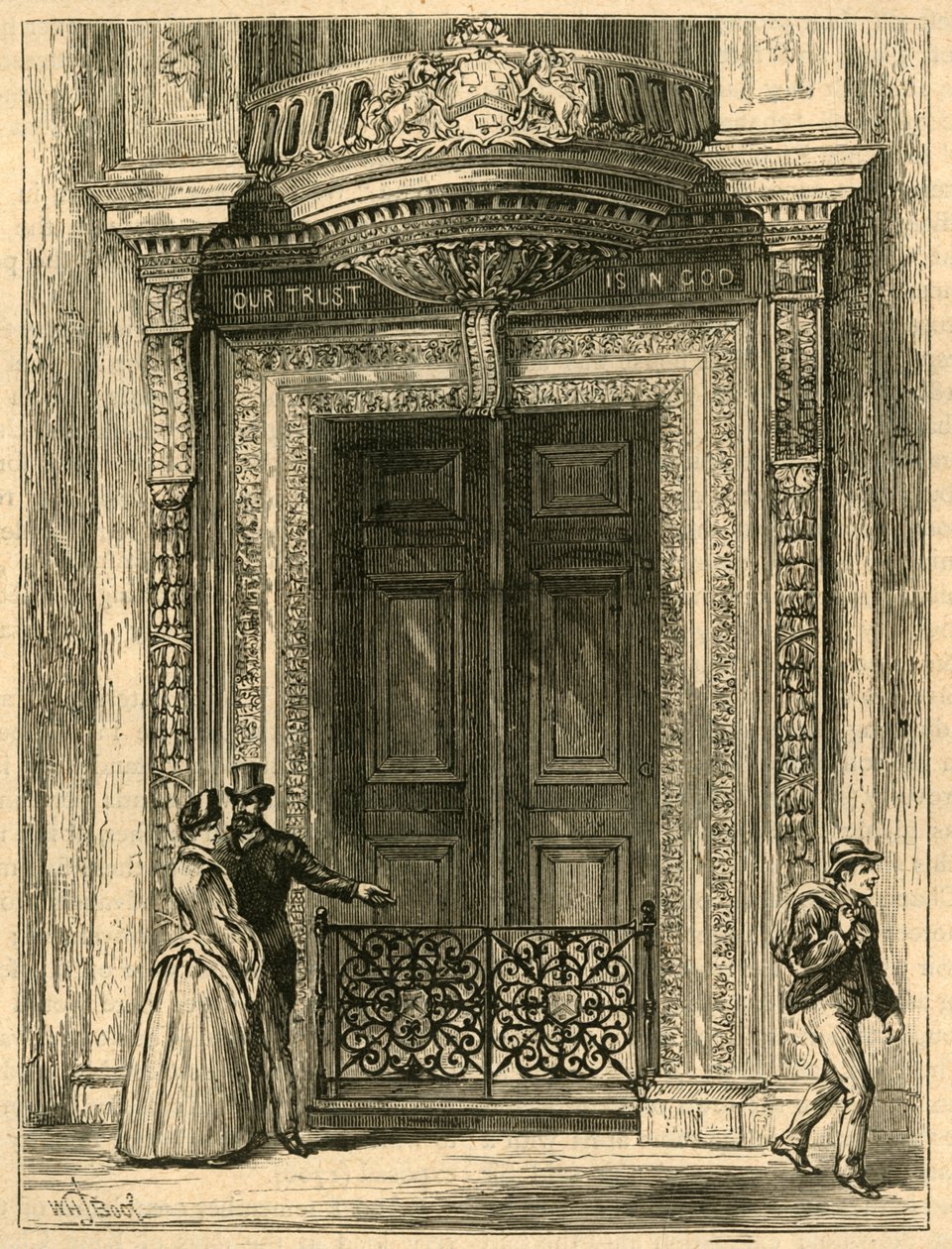 باب قاعة سادلرز ، 1897. بواسطة غير معروف
