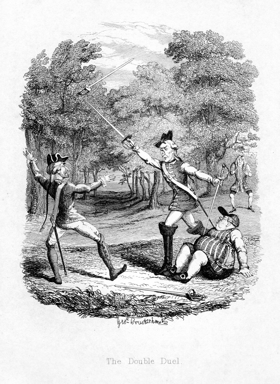 المبارزة المزدوجة ، 1844 بواسطة غير معروف
