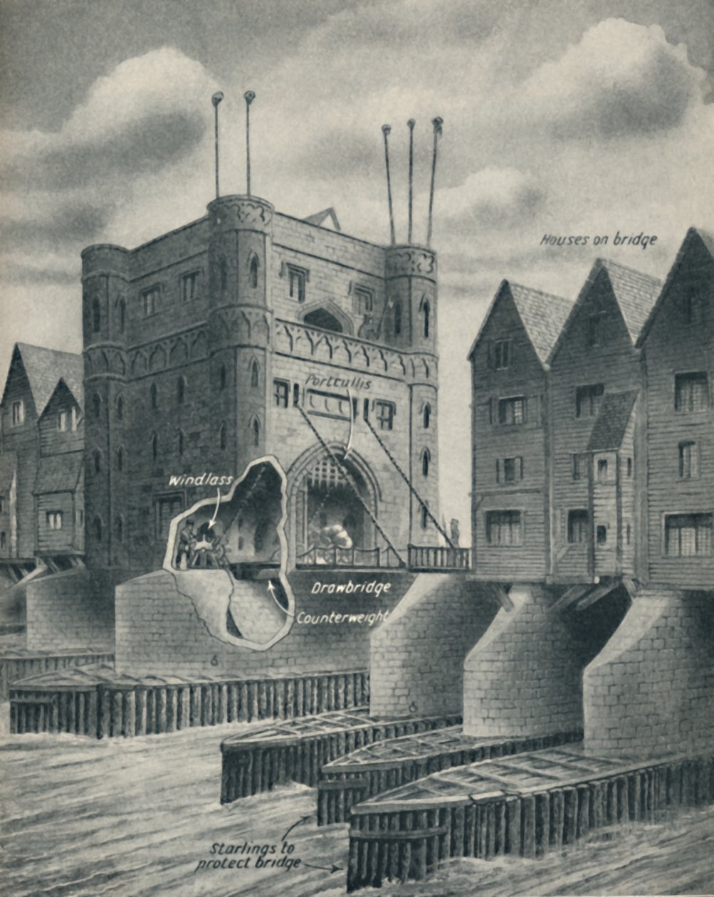 The Drawbridge Defending London City ، c1934 بواسطة غير معروف