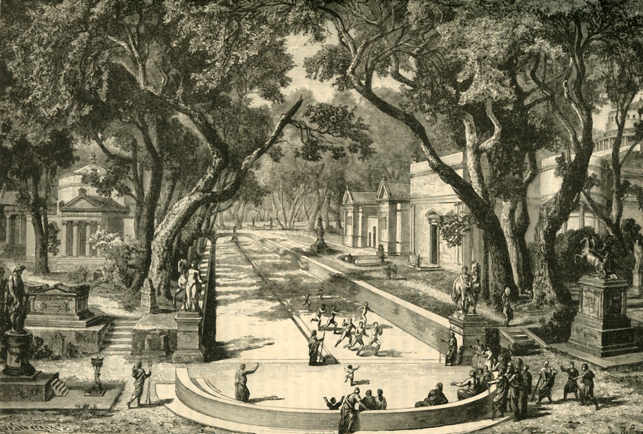 The Dromos in Sparta ، تم ترميمه ، 1890. بواسطة غير معروف