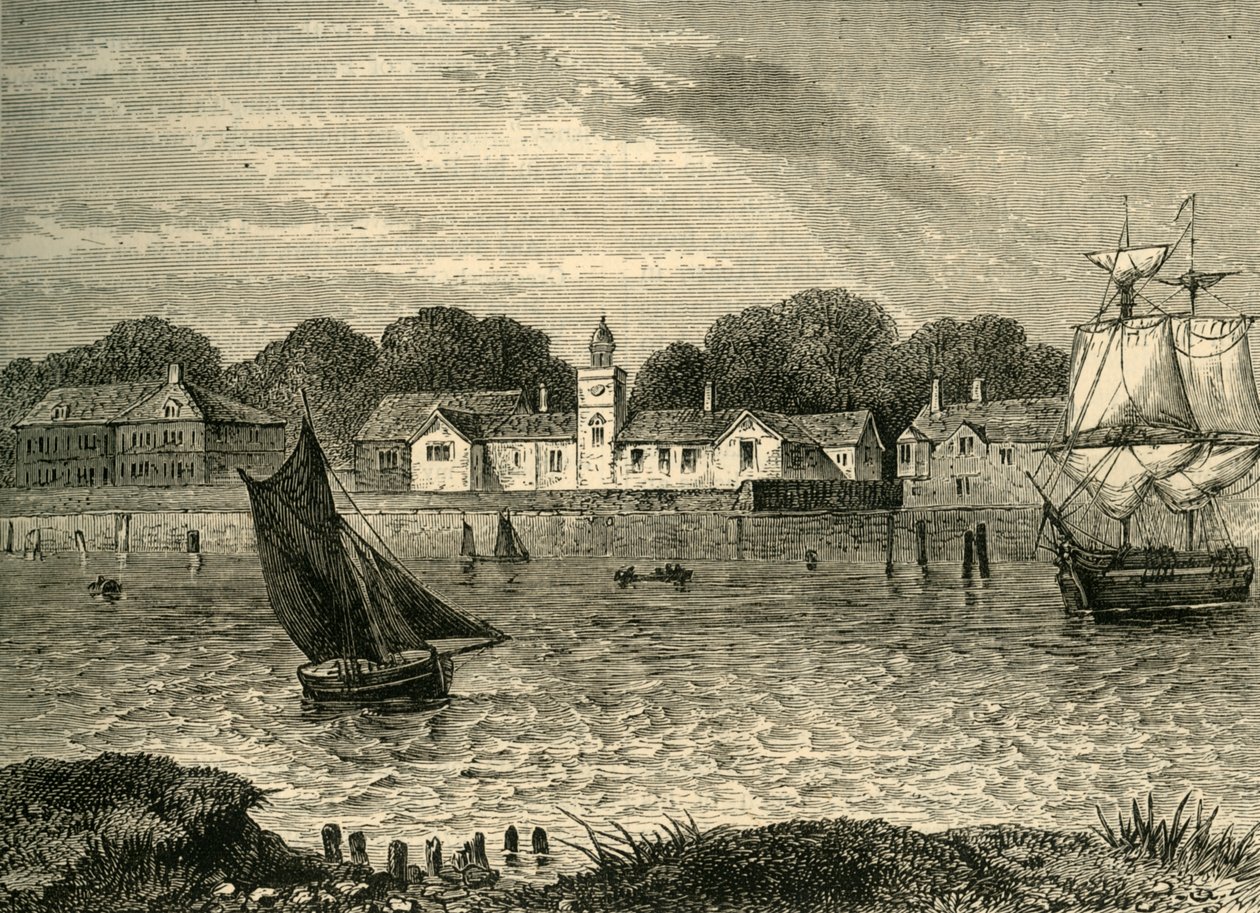 دوق نورفولك Almhouses ، في 1796 ، c1878. بواسطة غير معروف