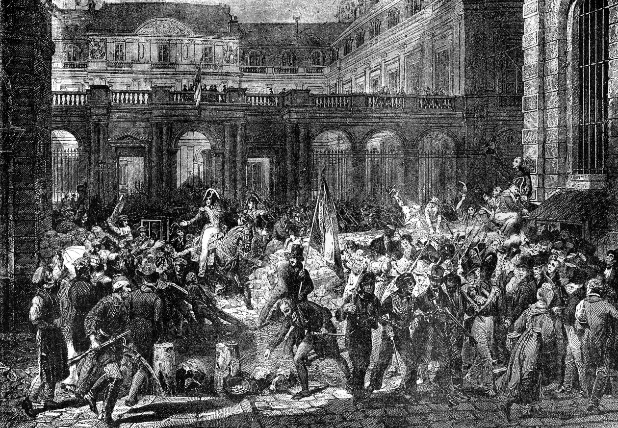 دوق أورليانز يغادر القصر الملكي ، باريس ، 31 يوليو 1830 1882-1884 بواسطة غير معروف