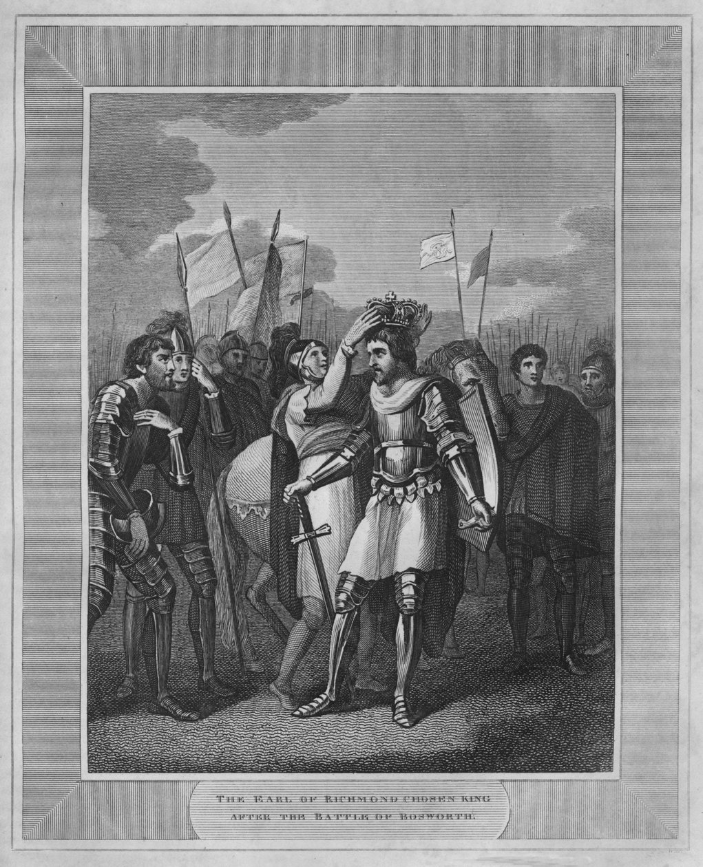 اختار إيرل ريتشموند الملك بعد معركة بوسورث ، 1838 بواسطة غير معروف