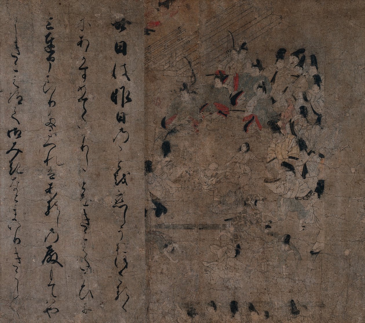 حضور الأباطرة في سباق الخيل: حلقة من حكاية Eiga Eiga Monogatari ، ج. 1200 بواسطة غير معروف