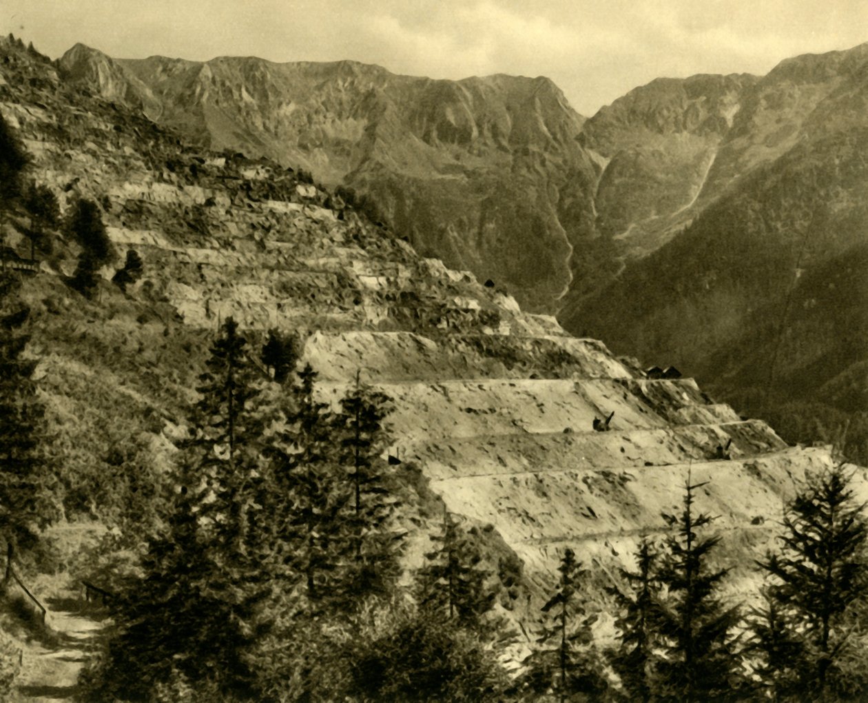 منجم ارزبرغ ، ستيريا ، النمسا ، c1935. بواسطة غير معروف