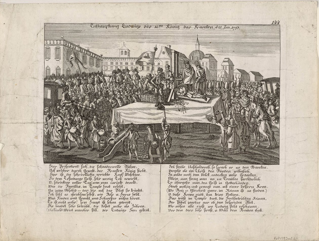 إعدام لويس السادس عشر في 21 يناير 1793 ، 1793 بواسطة غير معروف