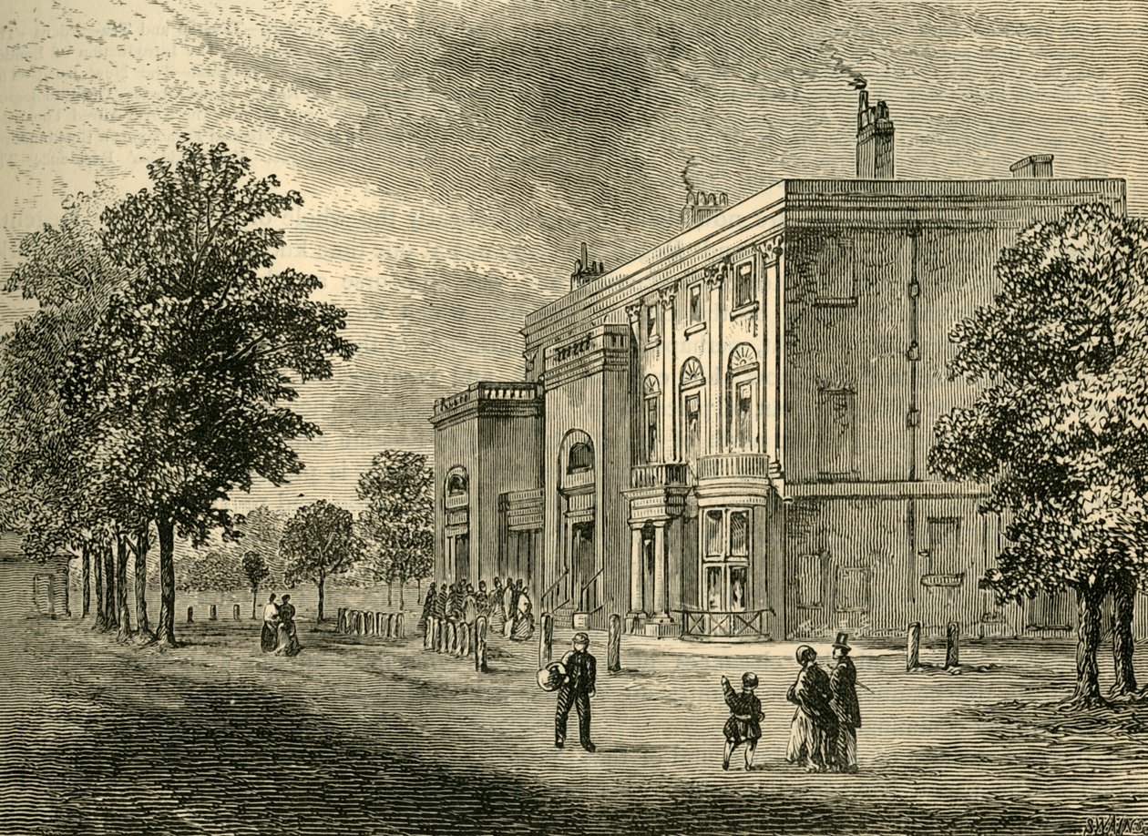 The Eyre Arms في عام 1820 ، c1876. بواسطة غير معروف