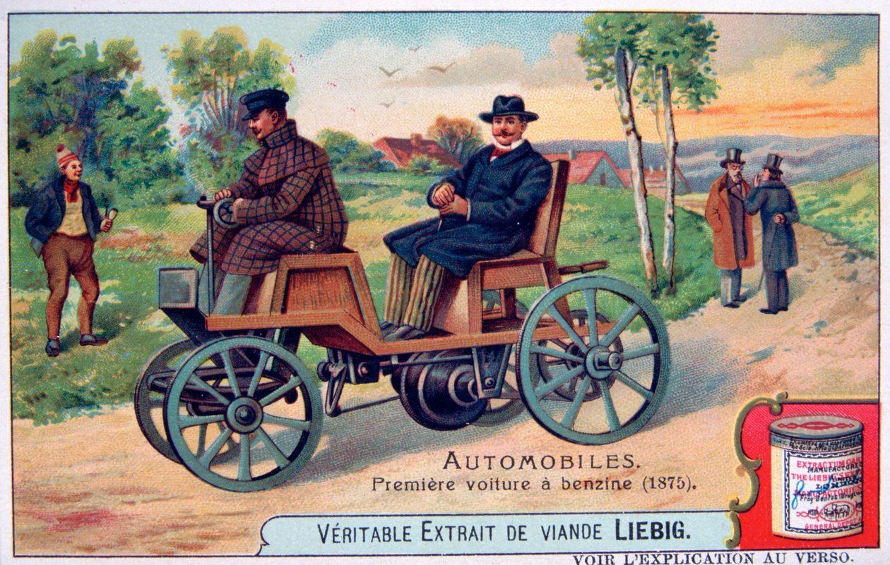أول سيارة بنزين ، 1875 ، c1900 بواسطة غير معروف