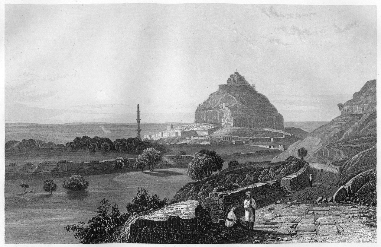 حصن دولتباد في هضبة ديكان ، الهند ، c1860 بواسطة غير معروف