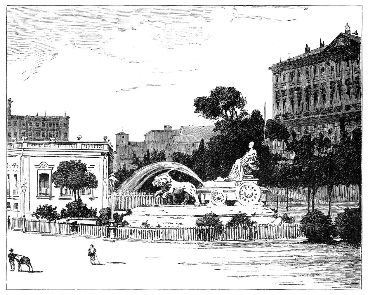 نافورة سيبيل ، مدريد ، 1900 بواسطة غير معروف