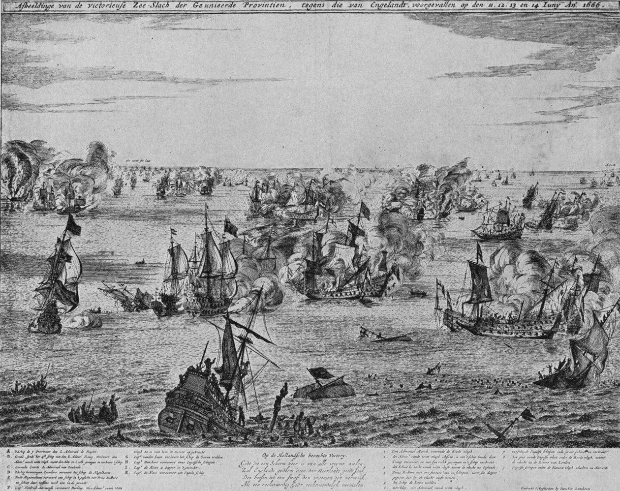 معركة الأربعة أيام ، c1667 بواسطة غير معروف