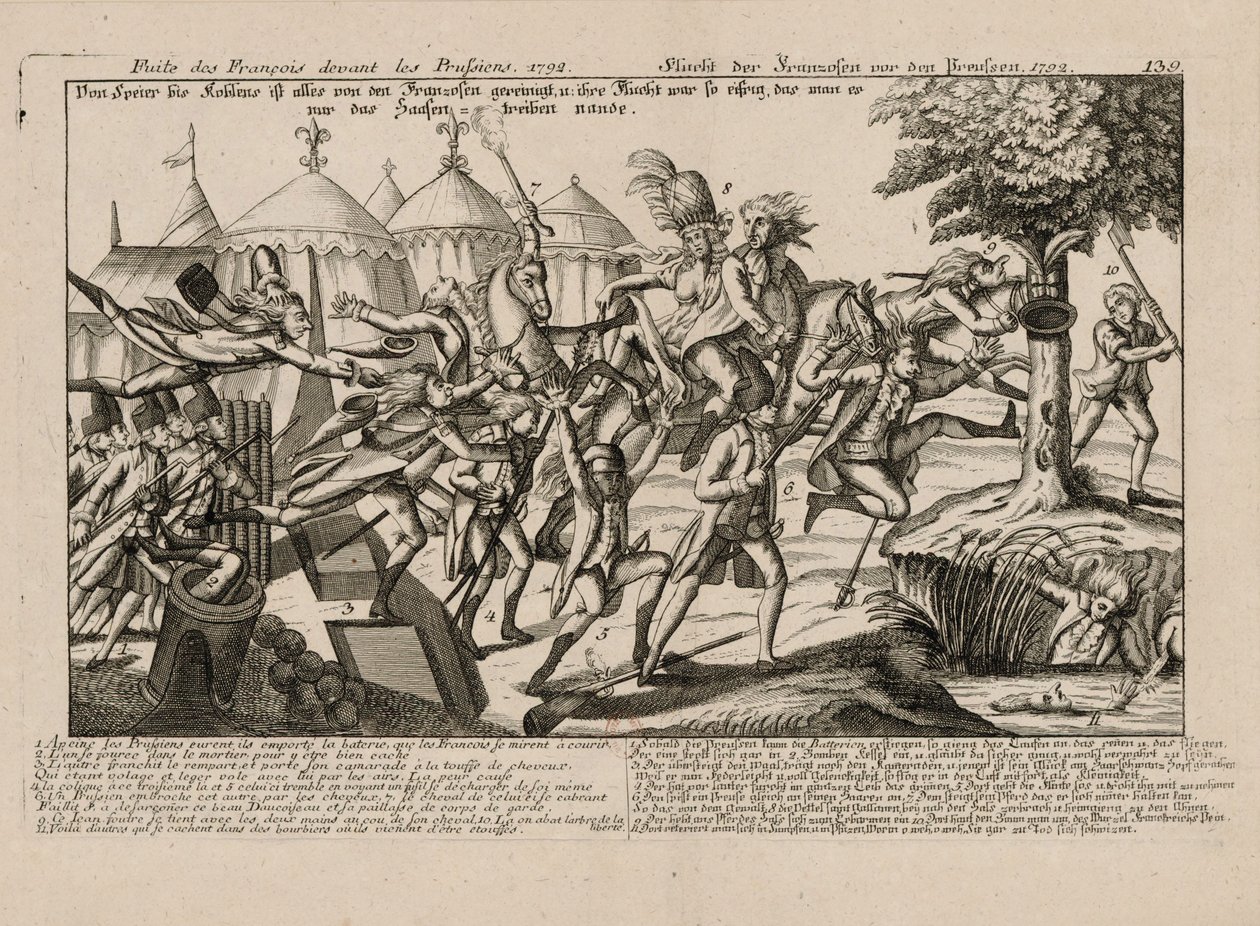 الرحلة الفرنسية من البروسيين عام 1792 ، حوالي 1792. بواسطة غير معروف