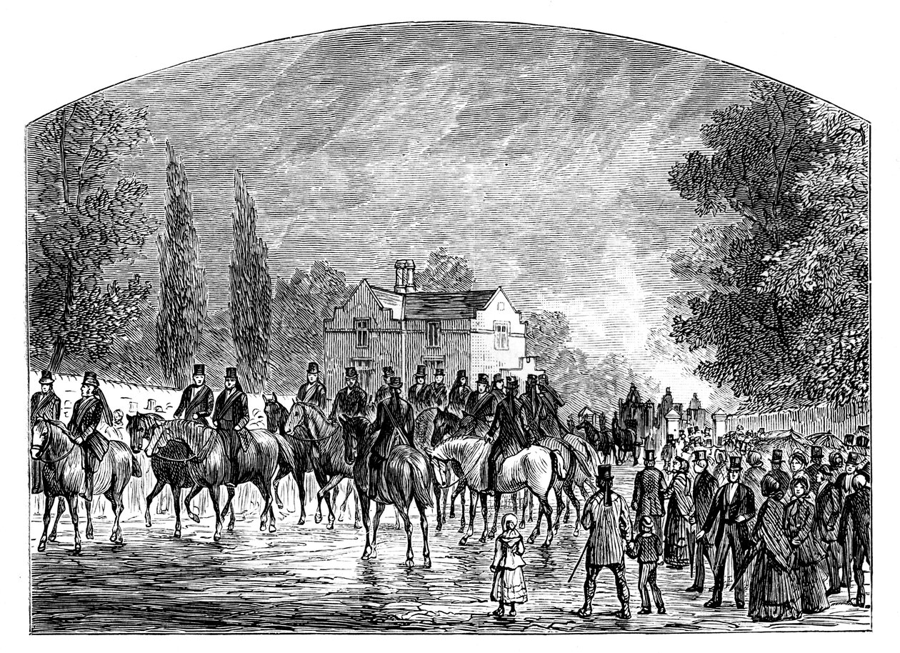 جنازة السير روبرت بيل ، ستافوردشاير ، 1850 ، c1888 بواسطة غير معروف
