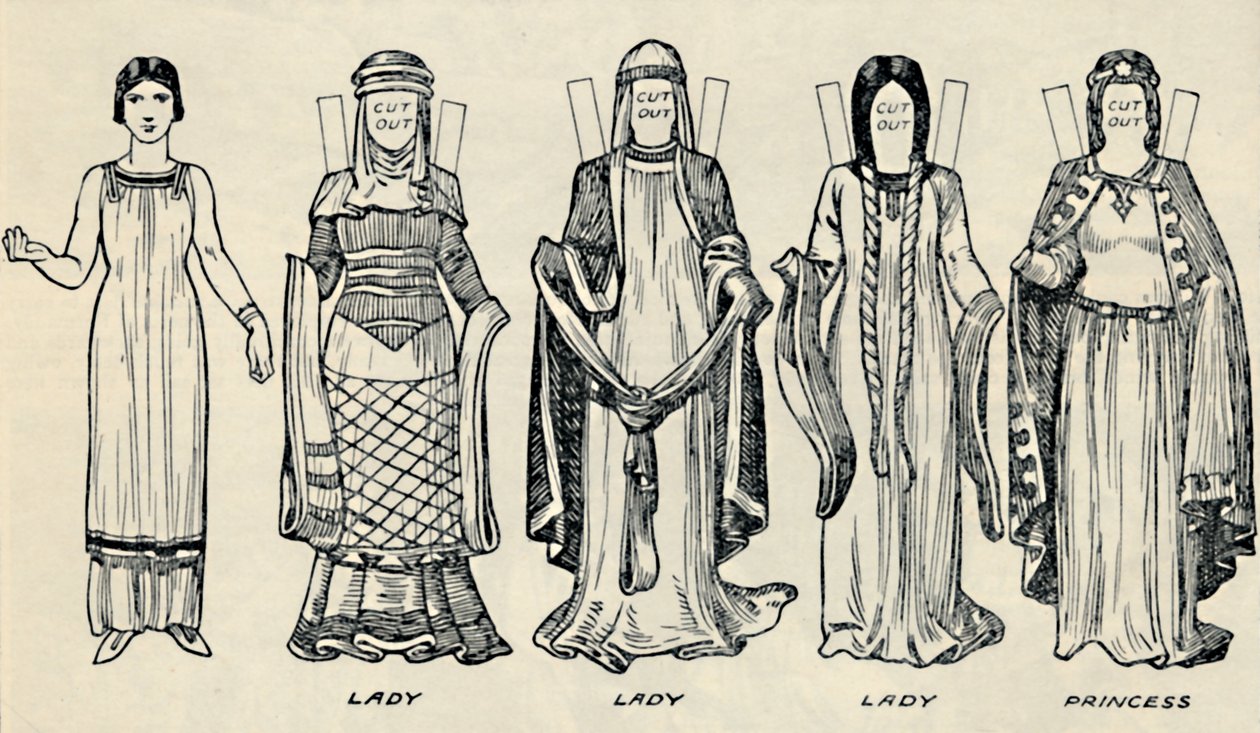 معرض الأزياء البريطانية: اللباس الذي ارتداه الناس في نورمان تايمز ، c1934 بواسطة غير معروف