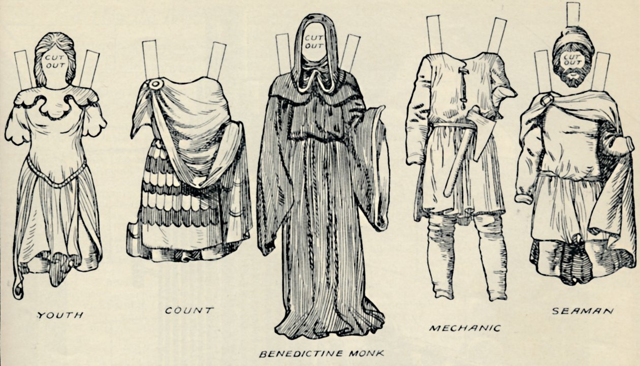 معرض الأزياء البريطانية: اللباس الذي ارتداه الناس في نورمان تايمز ، c1934 بواسطة غير معروف