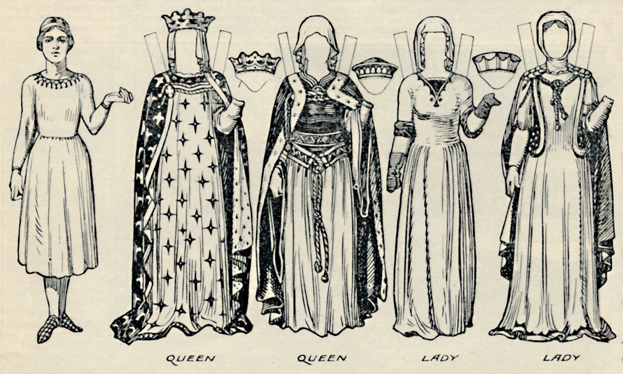 معرض الأزياء البريطانية: ما ارتداه الرجال والنساء في زمن هنري الثالث ، c1934 بواسطة غير معروف