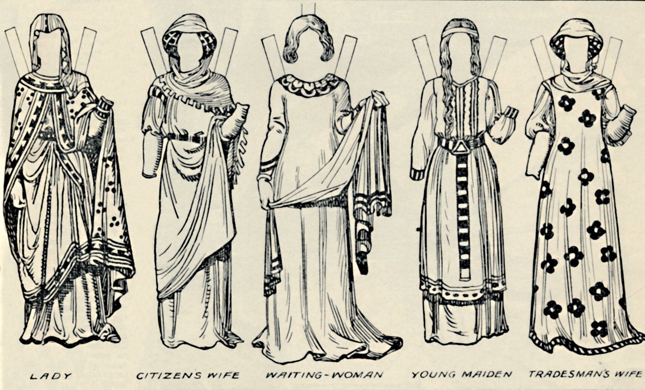 معرض الأزياء البريطانية: ما ارتداه الرجال والنساء في زمن هنري الثالث ، c1934 بواسطة غير معروف