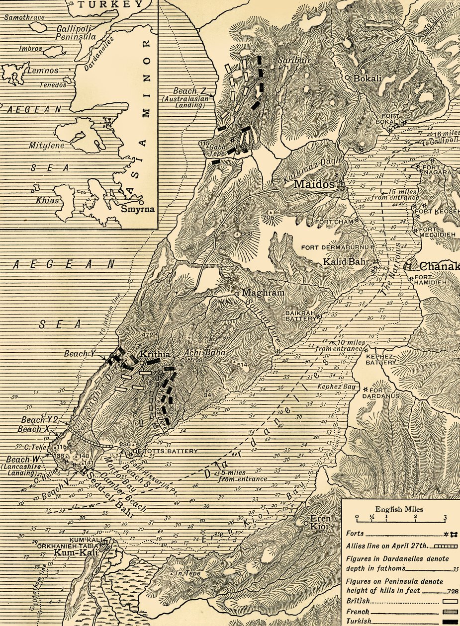 حملة جاليبولي ، الحرب العالمية الأولى ، 1915 ، c1920. بواسطة غير معروف