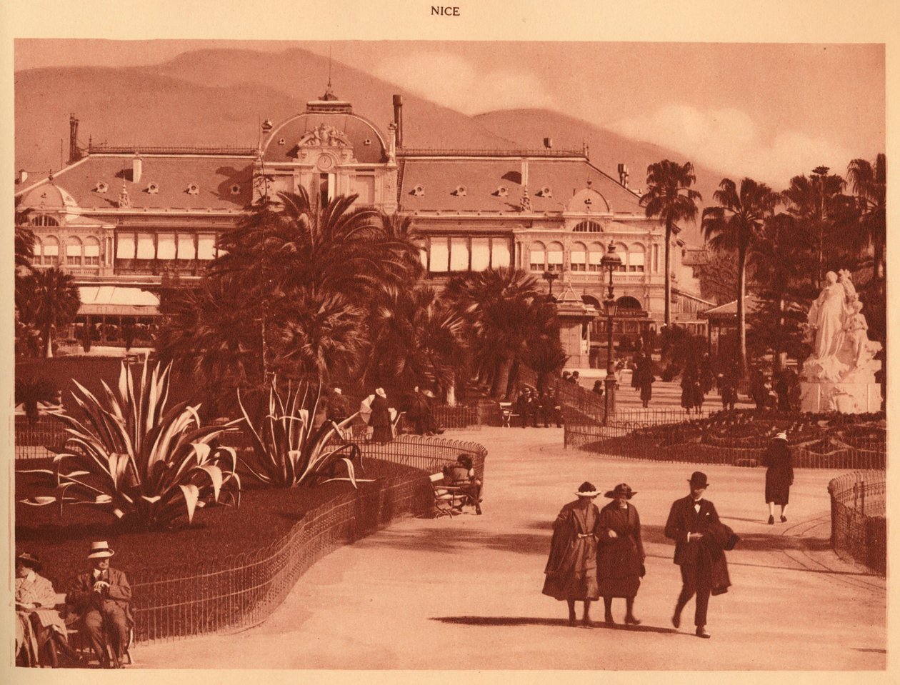 الحدائق والكازينو ، نيس ، 1930. بواسطة غير معروف